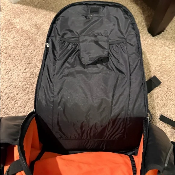 Orange and Black Spyder snow backpack. - Picture 4 of 7